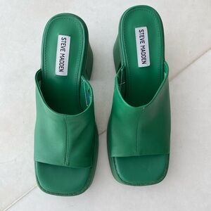 Steve Madden Emerald Green Women's Mules